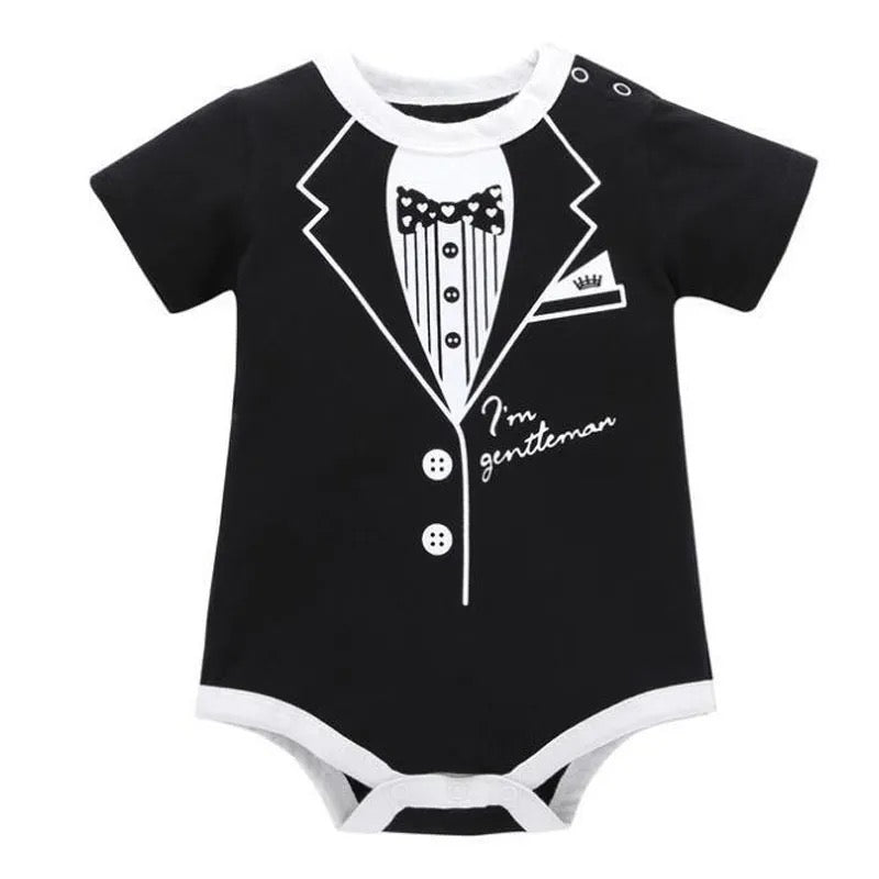 Romper de Bebé Niño – Diseño corbata manga corta