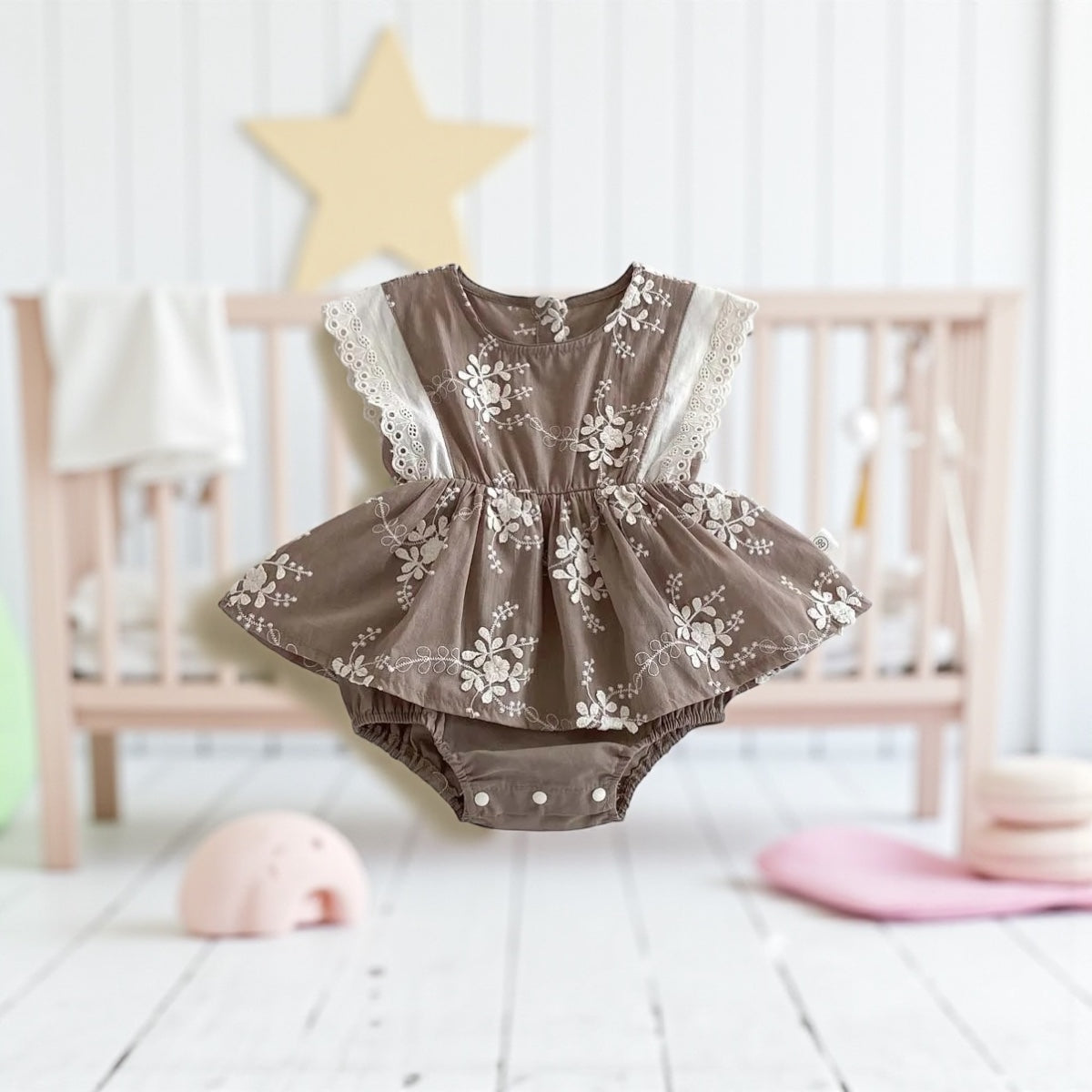 Romper para niñas manga corta