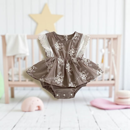 Romper para niñas manga corta