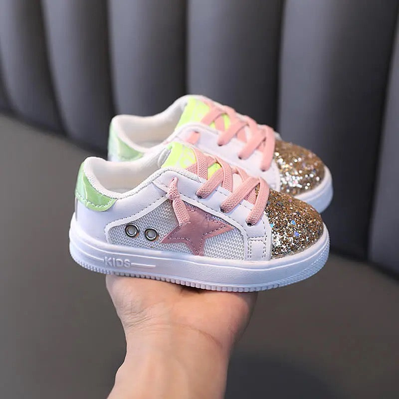 Tenis para Niñas – Diseño de Estrellas, Brillantes
