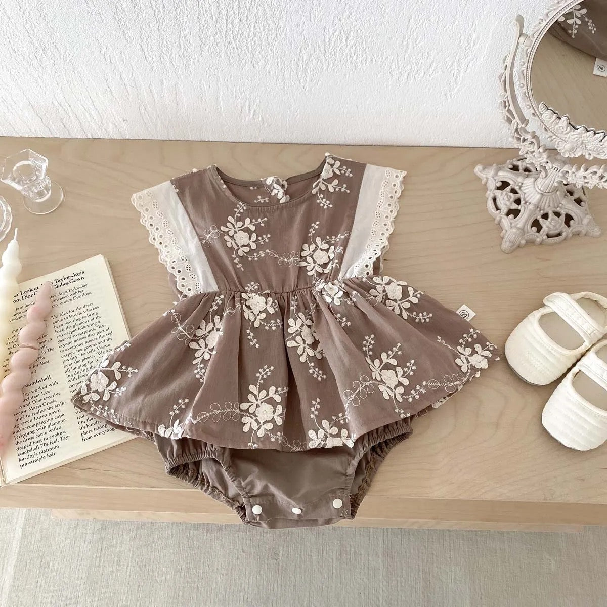 Romper para niñas manga corta