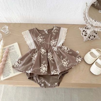 Romper para niñas manga corta