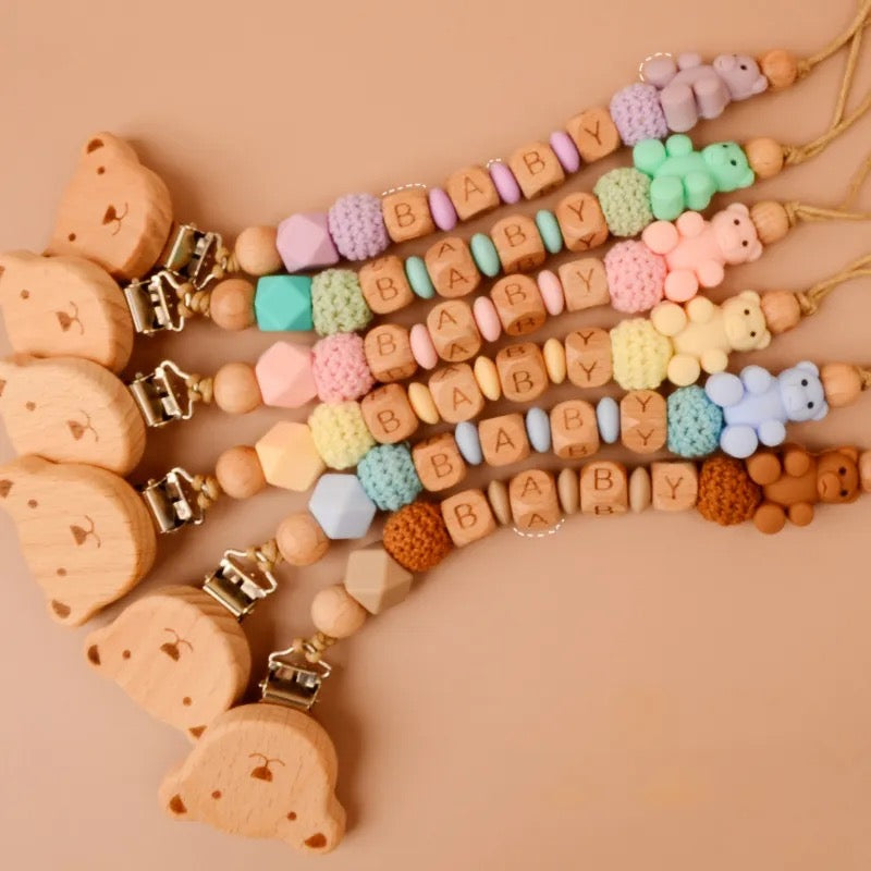 Bear pacifier chain