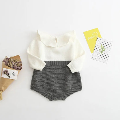 Romper con cuello de volante tejido