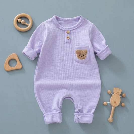 Romper con oso tejido