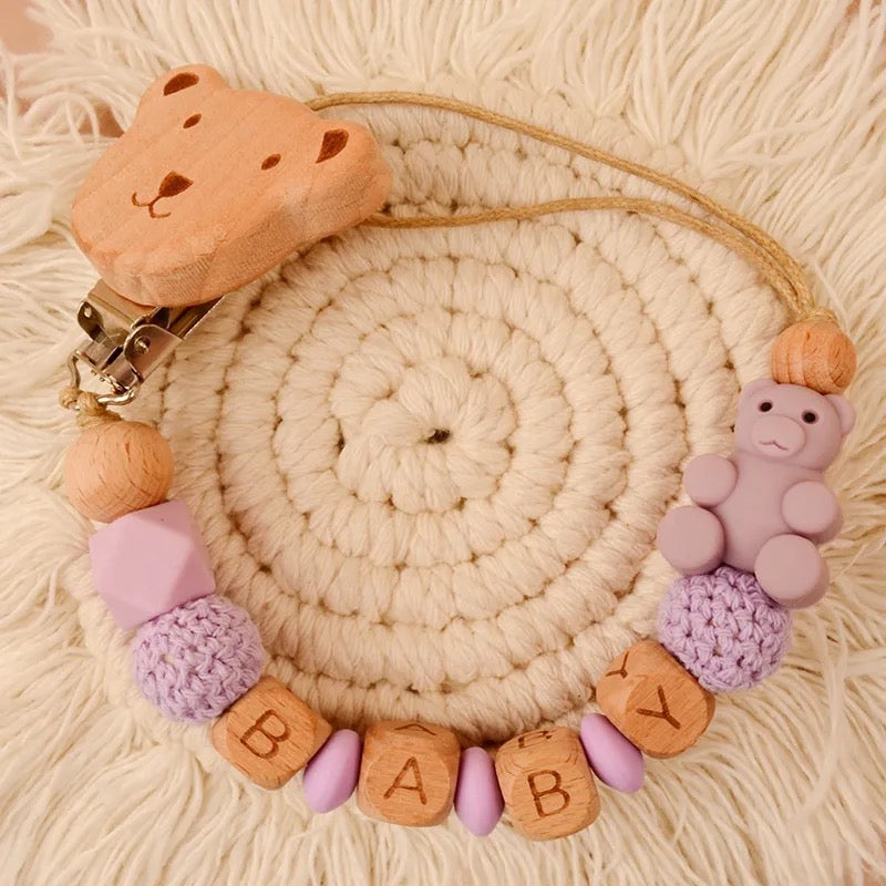 Bear pacifier chain