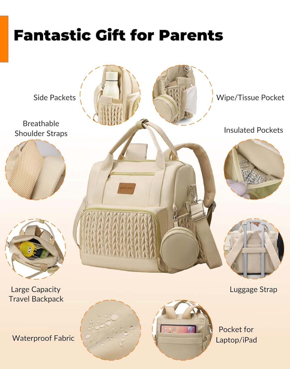 Backpack Diaper Bag – Mío Prince Baby Clothes