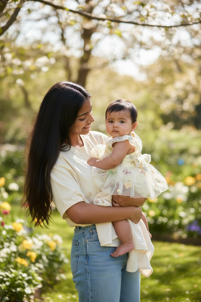 Vestido sin mangas en tull