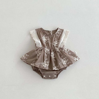 Romper para niñas manga corta