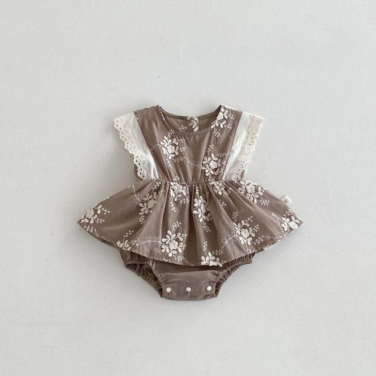 Romper para niñas manga corta