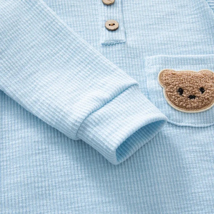 Romper con oso tejido