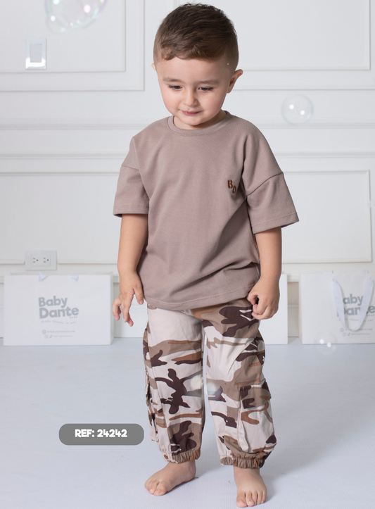 Set Mati Café T-shirt y jogger